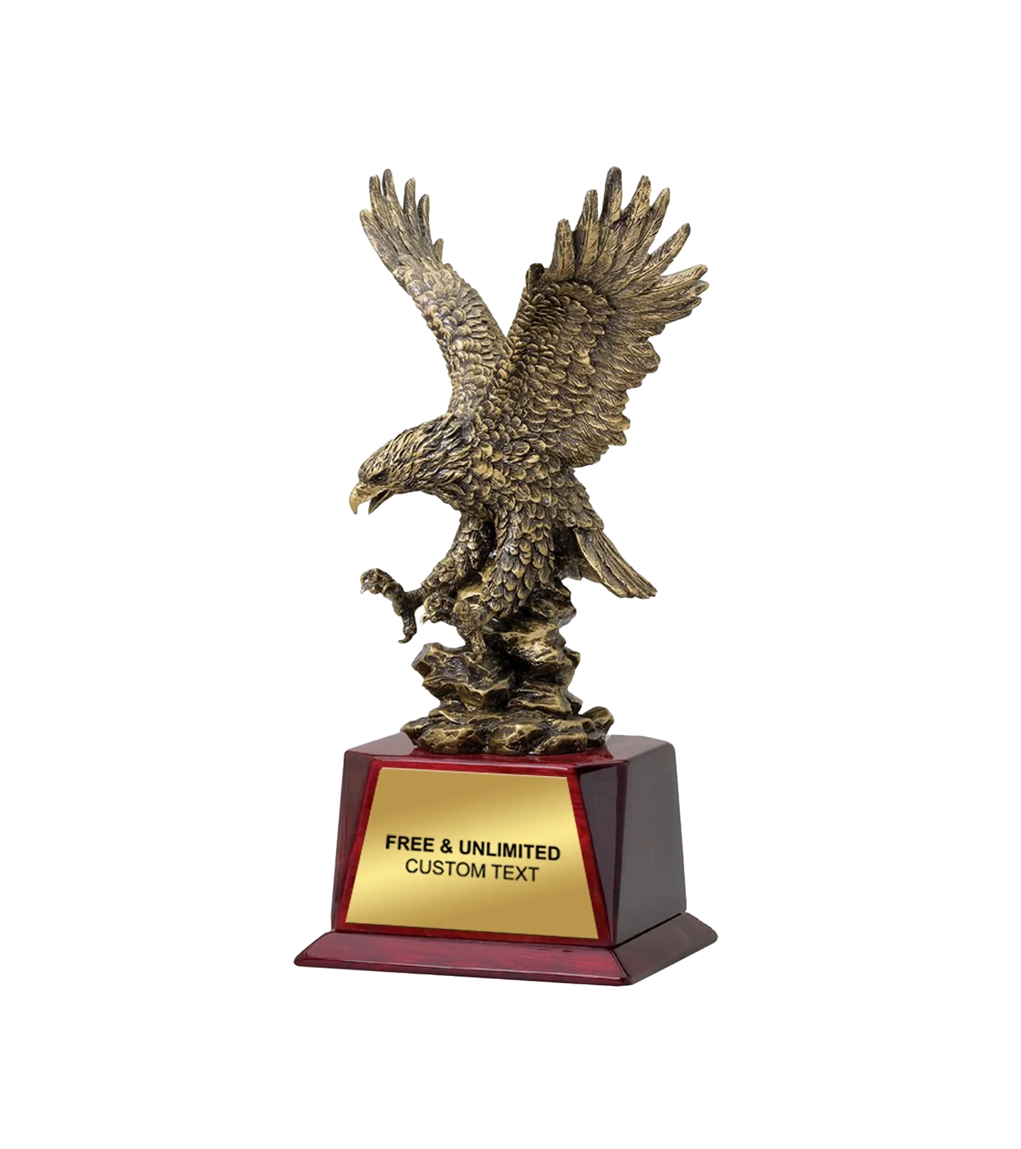 Gold Landing Eagle Award on Rosewood Base