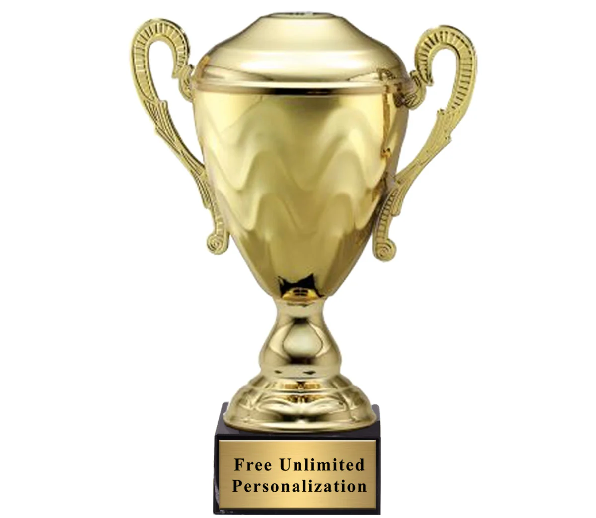 Gold Metal Cup with Figure - Image 2