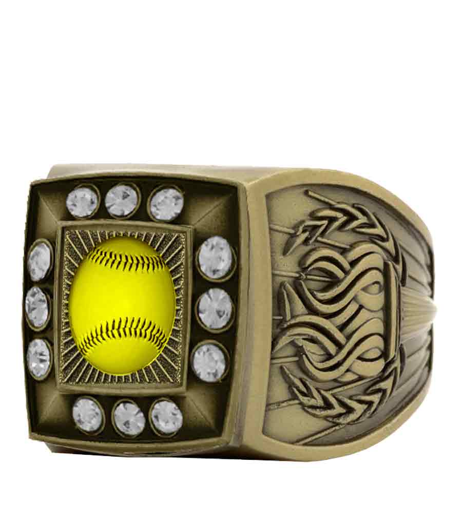 Antique Gold Softball Championship Ring - Image 3