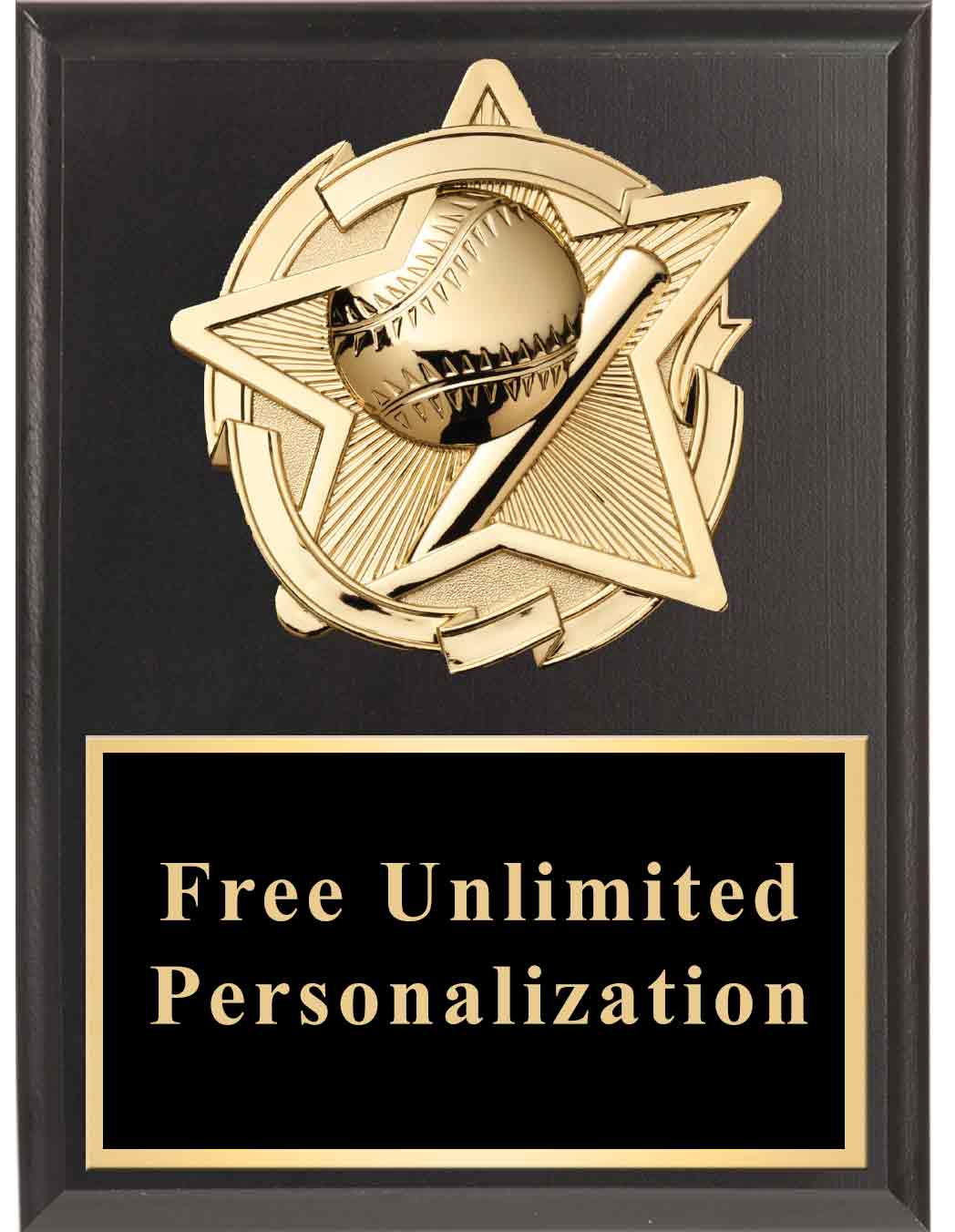 Gold Star Baseball/Softball Standout Plaque - Image 5