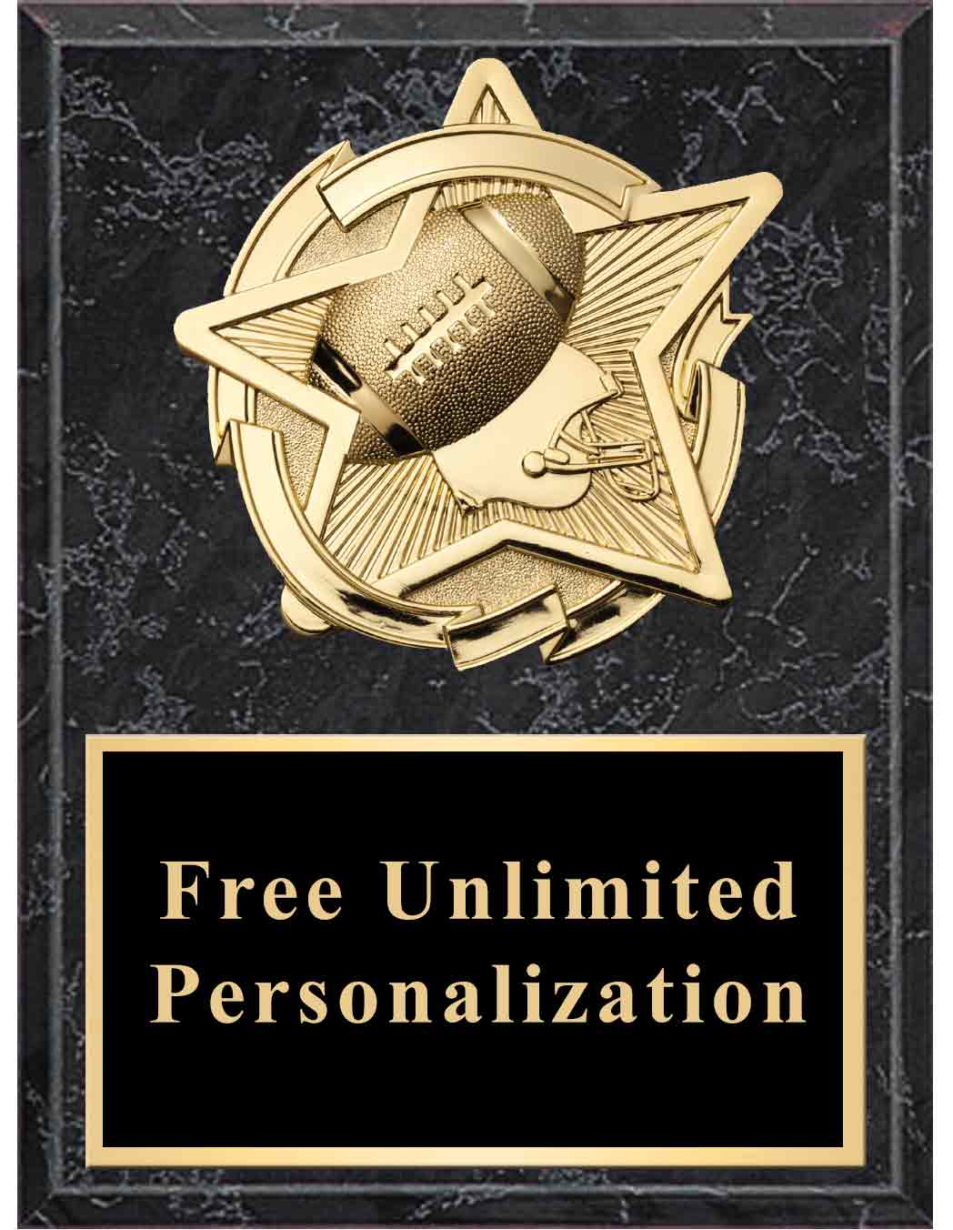 Gold Star Football Standout Plaque - Image 4