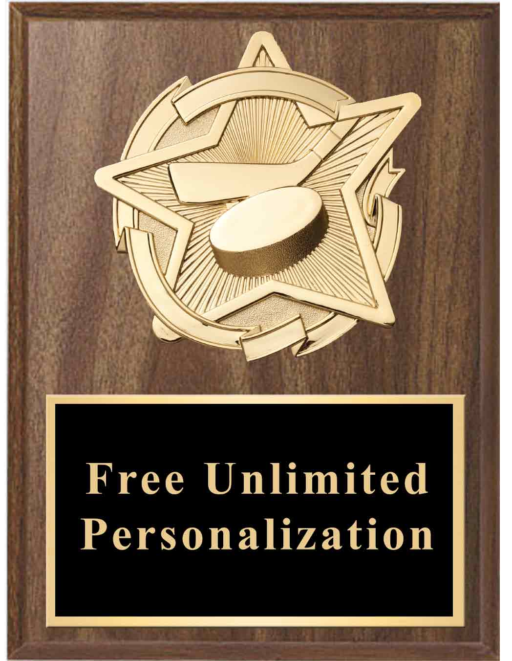 Gold Star Hockey Standout Plaque - Image 2