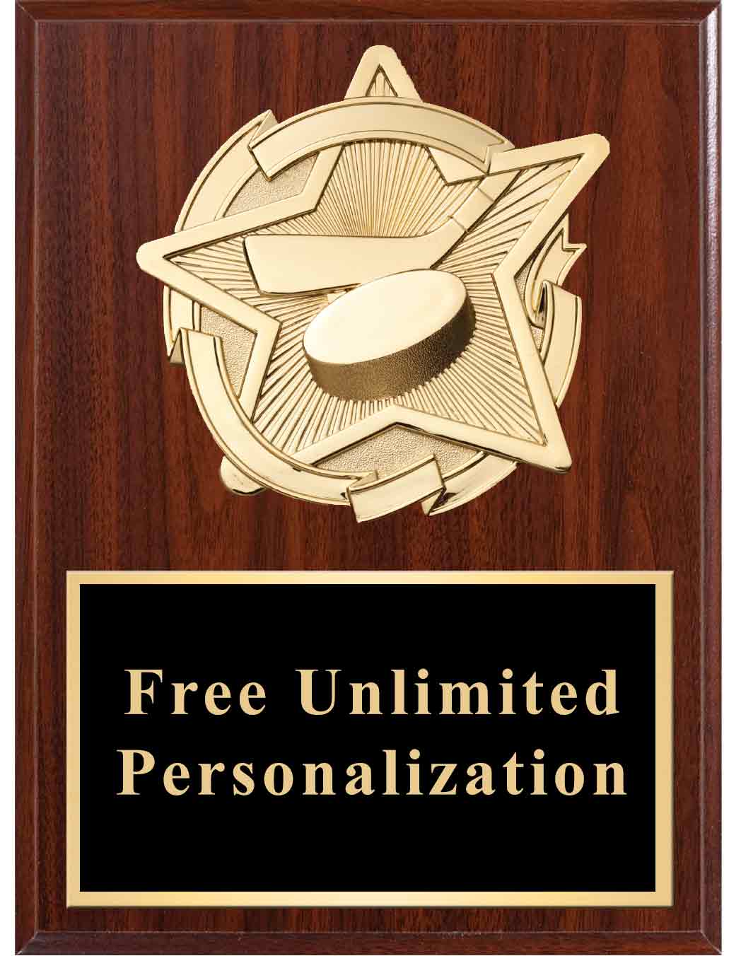 Gold Star Hockey Standout Plaque - Image 3