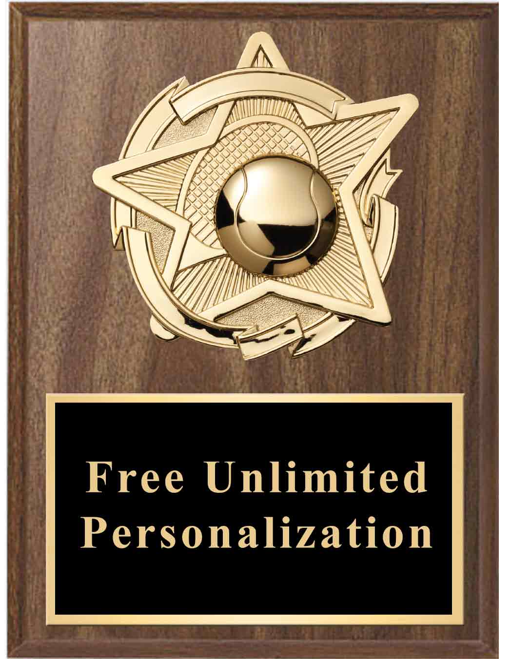 Gold Star Tennis Standout Plaque - Image 2