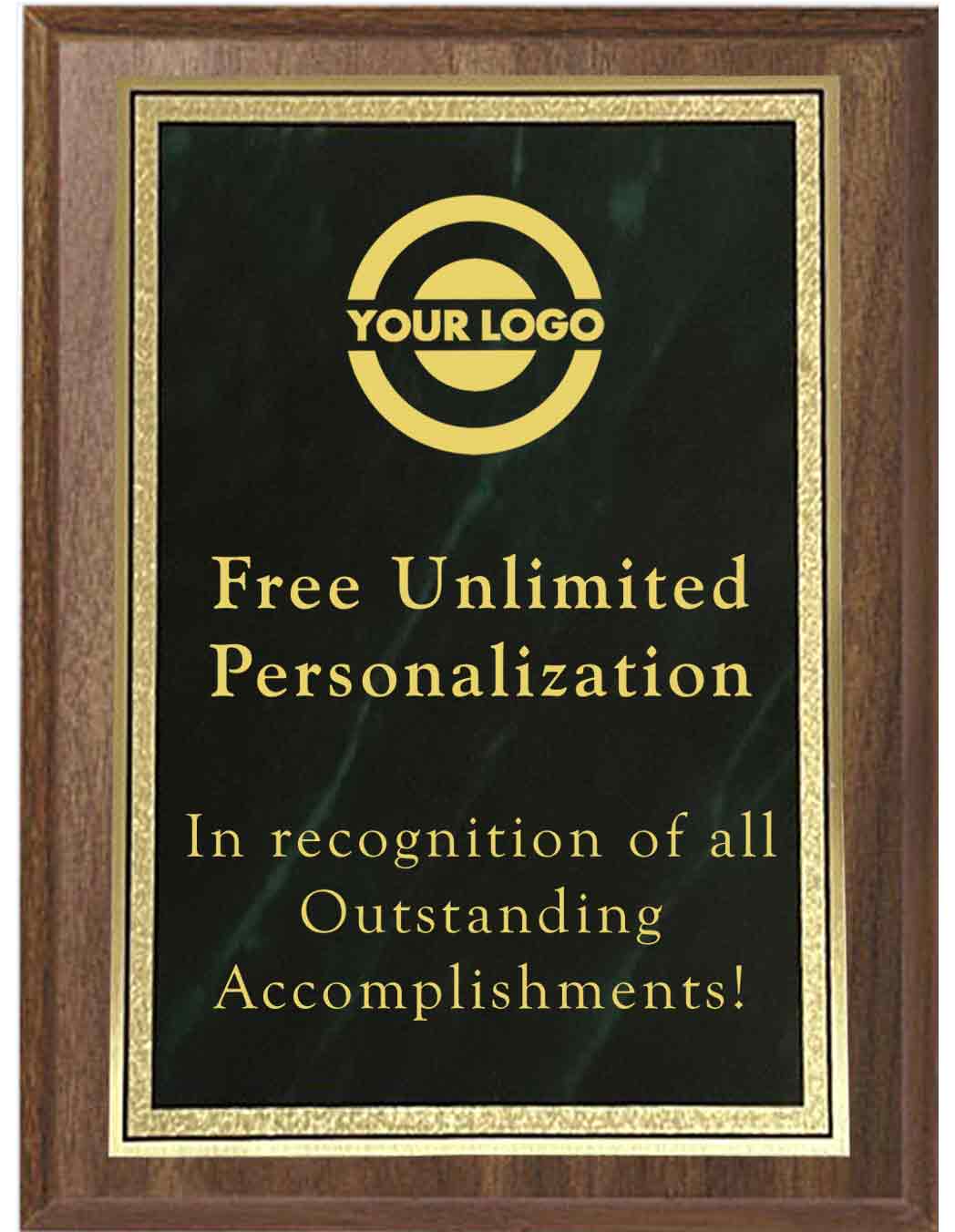 Green Double Border Mist Plaques - Image 2