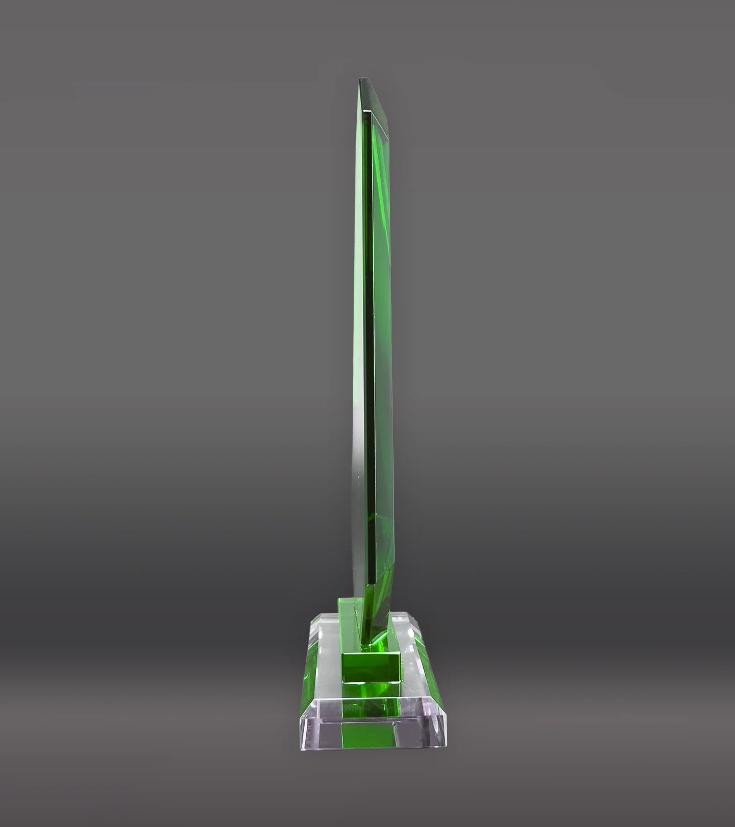 Green Trim Apex Crystal Award - Image 3