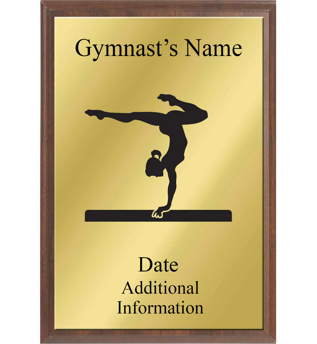 Gymnastics Silhouette Plaque
