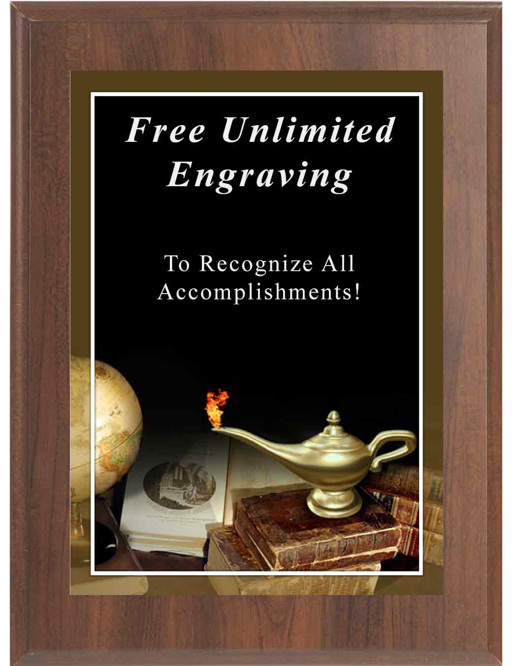Lamp of Knowledge Photo Plaque