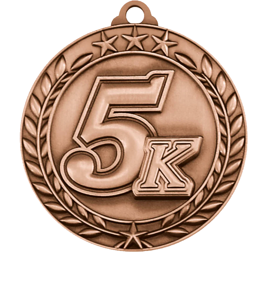 Large Star Wreath 5K Medal - Image 3