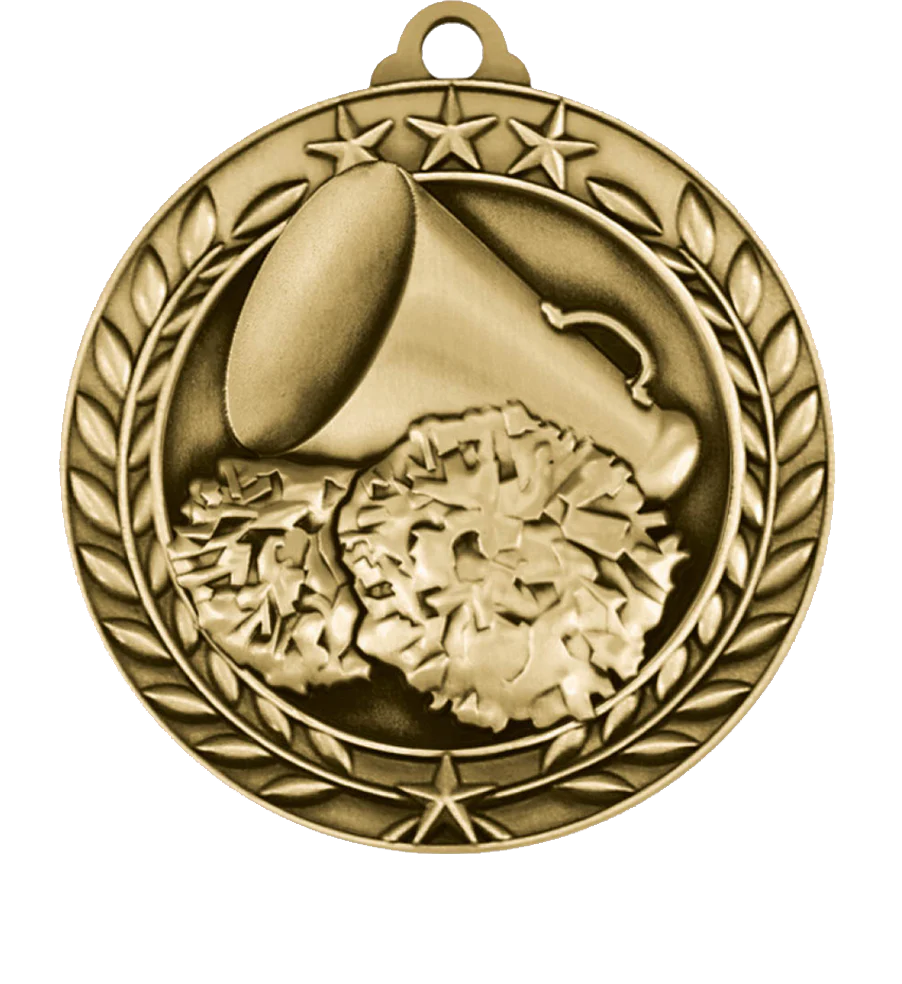 Large Star Wreath Cheerleading Medal