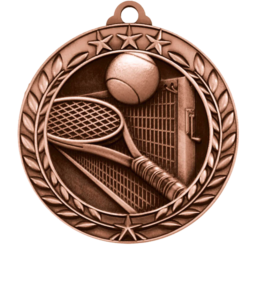 Large Star Wreath Tennis Medal - Image 3