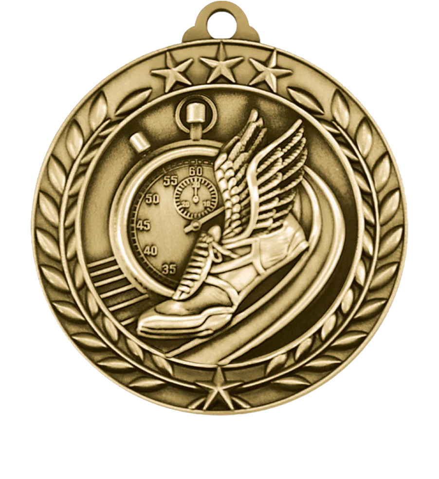 Large Star Wreath Track Medal