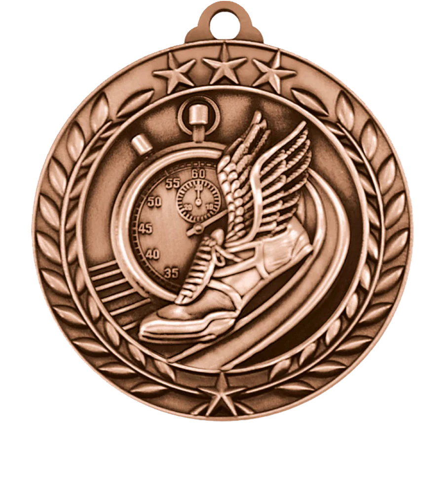 Large Star Wreath Track Medal - Image 3
