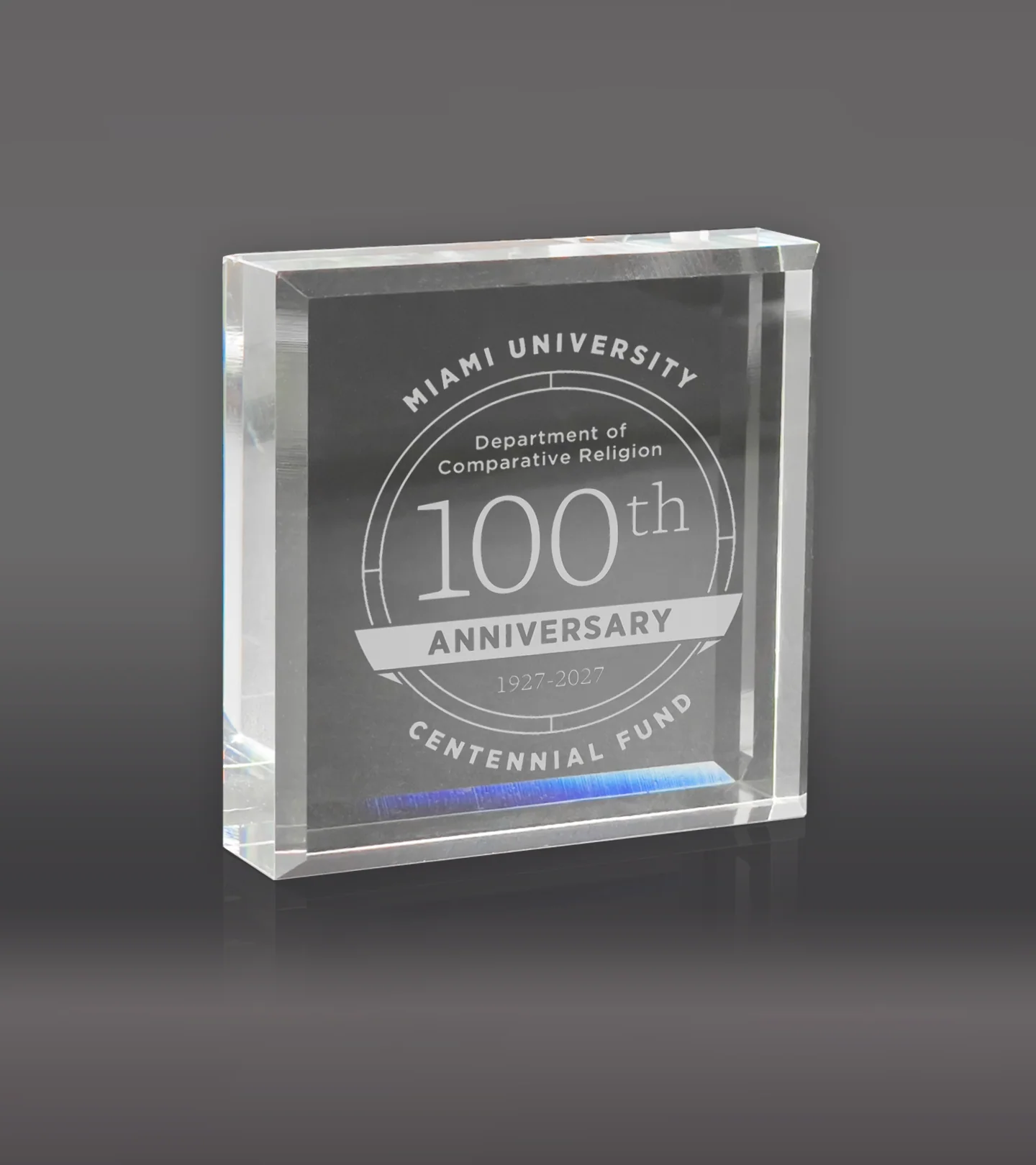 Laser Engraved Signature Bevel Clear Paperweight - Image 6
