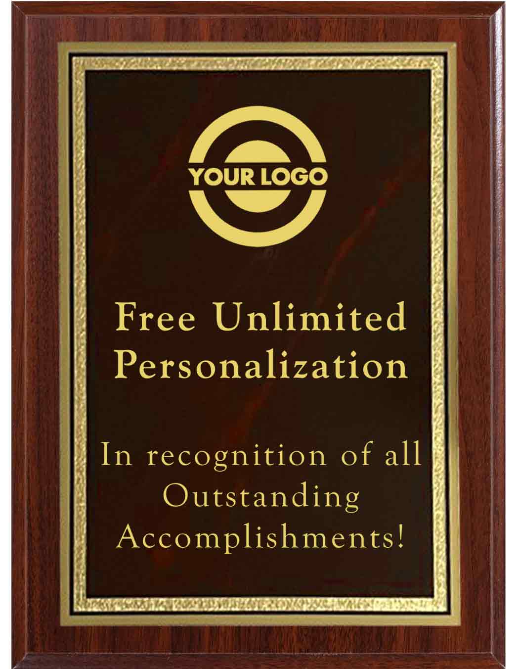 Maroon Double Border Mist Plaques - Image 3