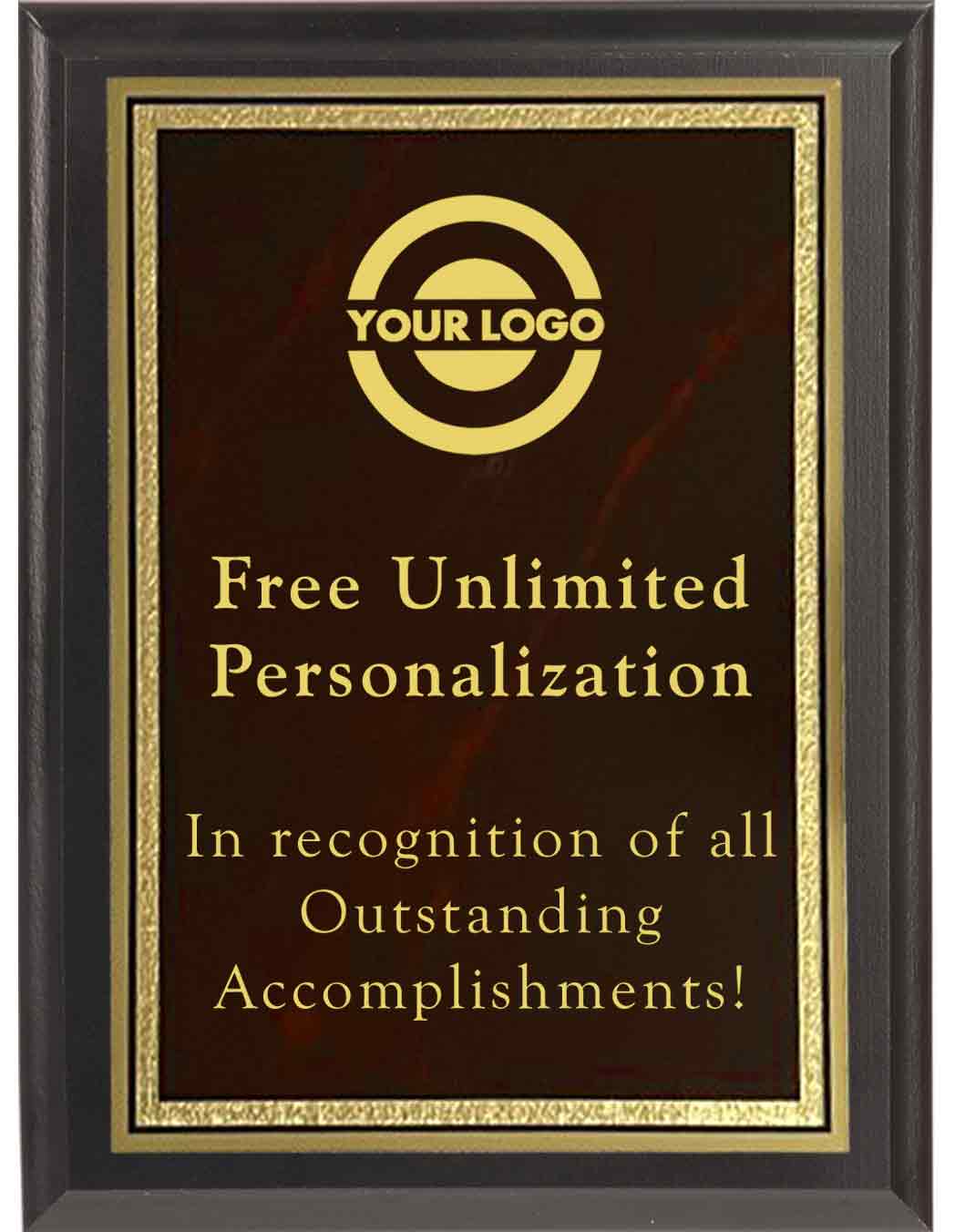 Maroon Double Border Mist Plaques - Image 4