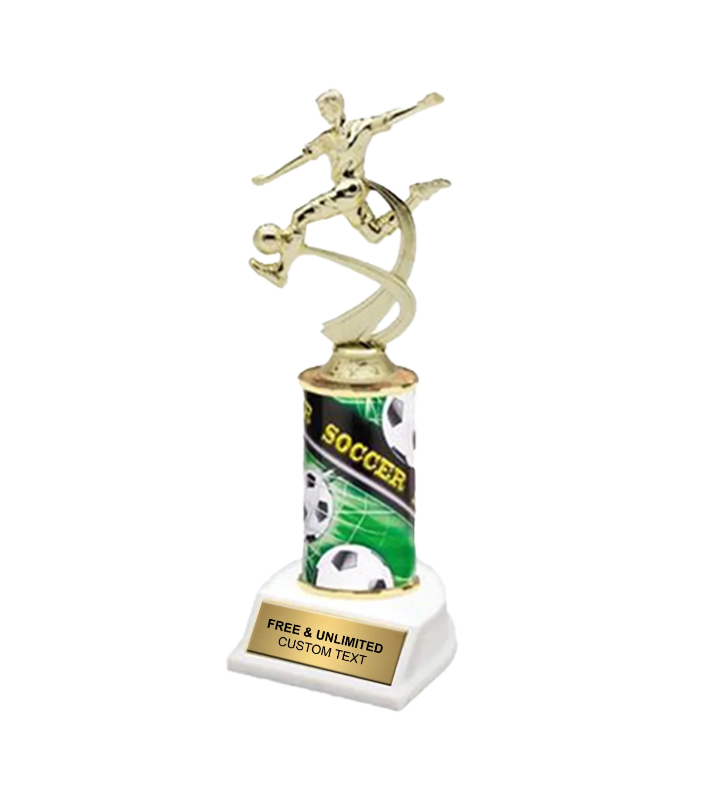 Motion Column Male Soccer Trophy