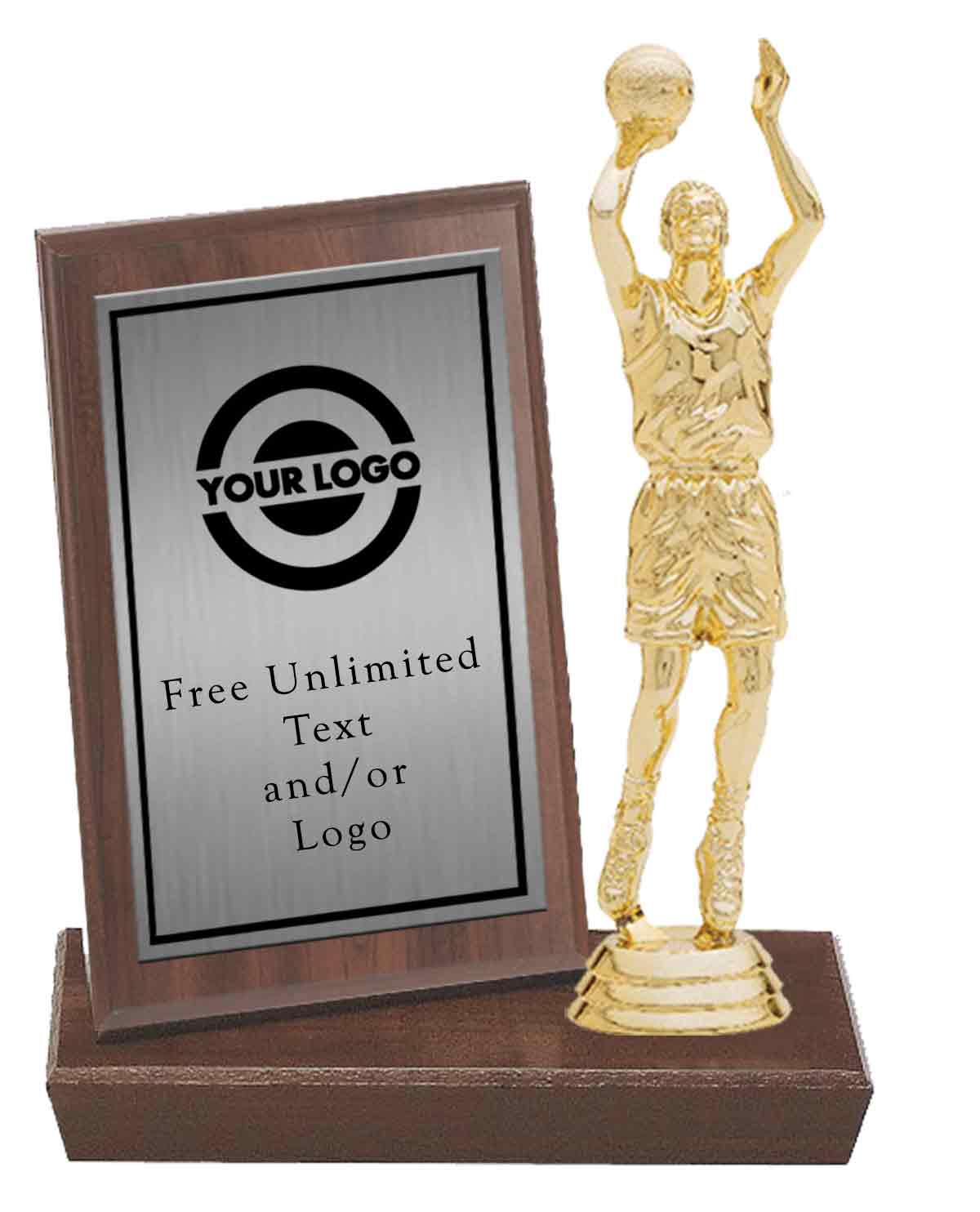 MVP Plaque with Basketball Figure - Image 2