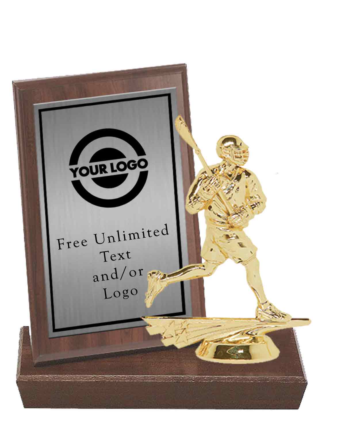 MVP Plaque with Lacrosse Figure - Image 2