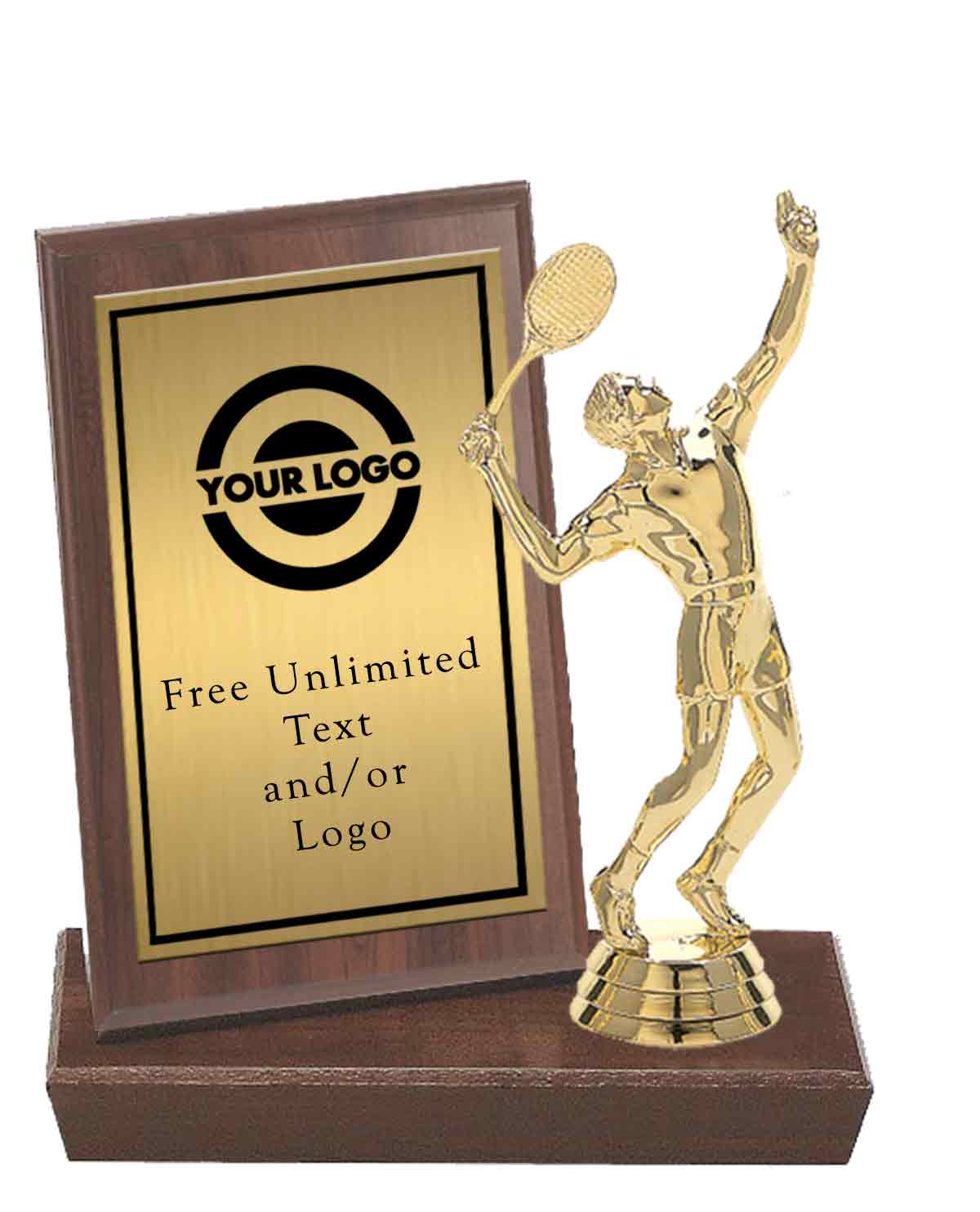 MVP Plaque with Tennis Figure