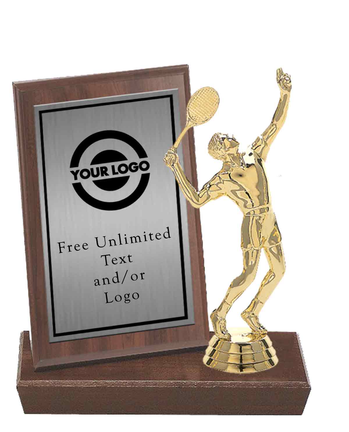 MVP Plaque with Tennis Figure - Image 2