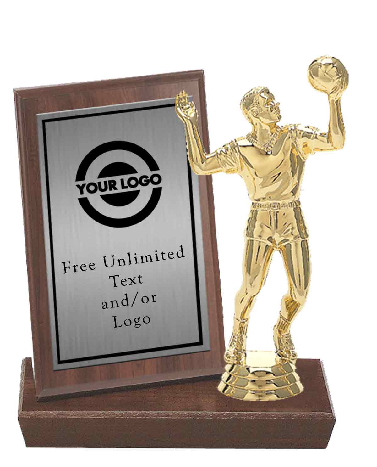 MVP Plaque with Volleyball Figure - Image 2