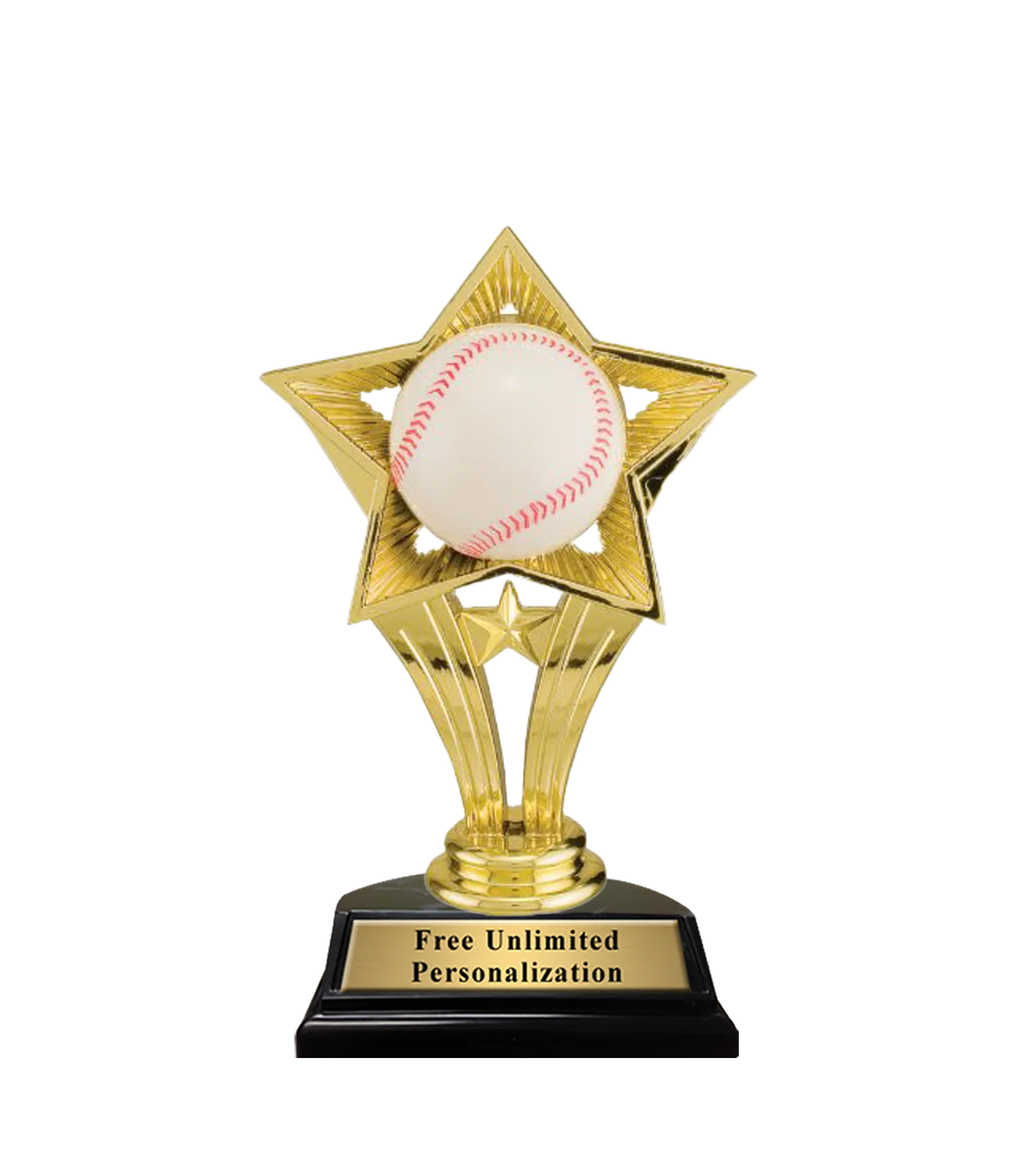 Open Star Baseball Trophy