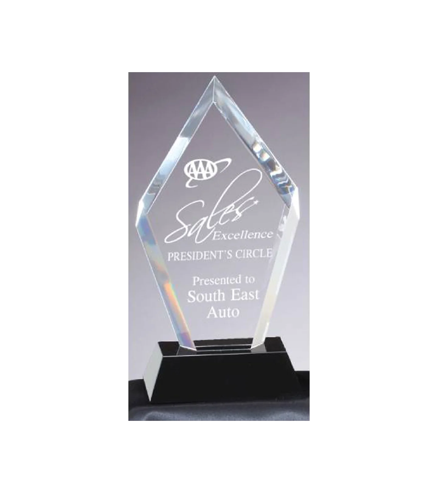 Optical Diamond Custom Crystal Award