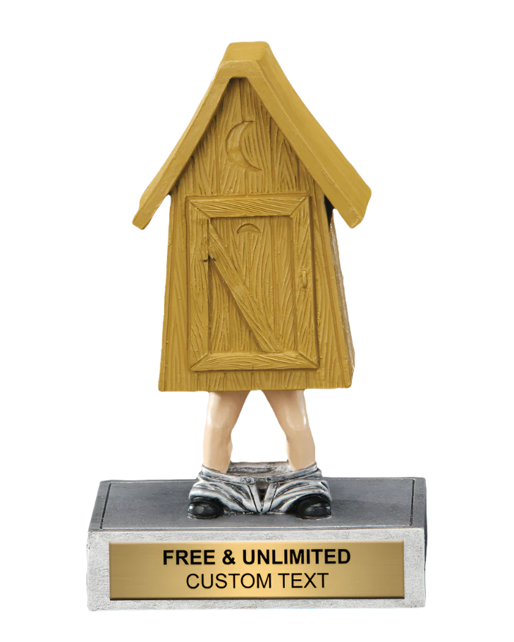 Pants Down Outhouse Bobble Trophy