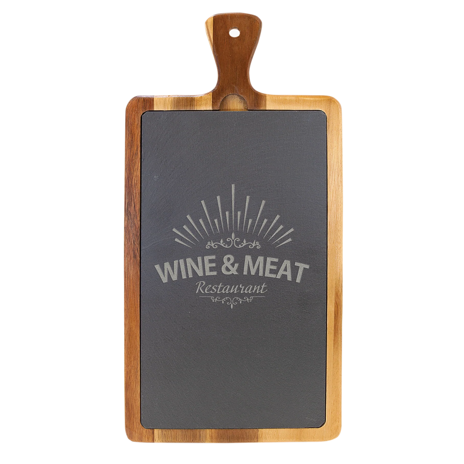 Laser Engraved Charcuterie Board with Handle - 16 inch