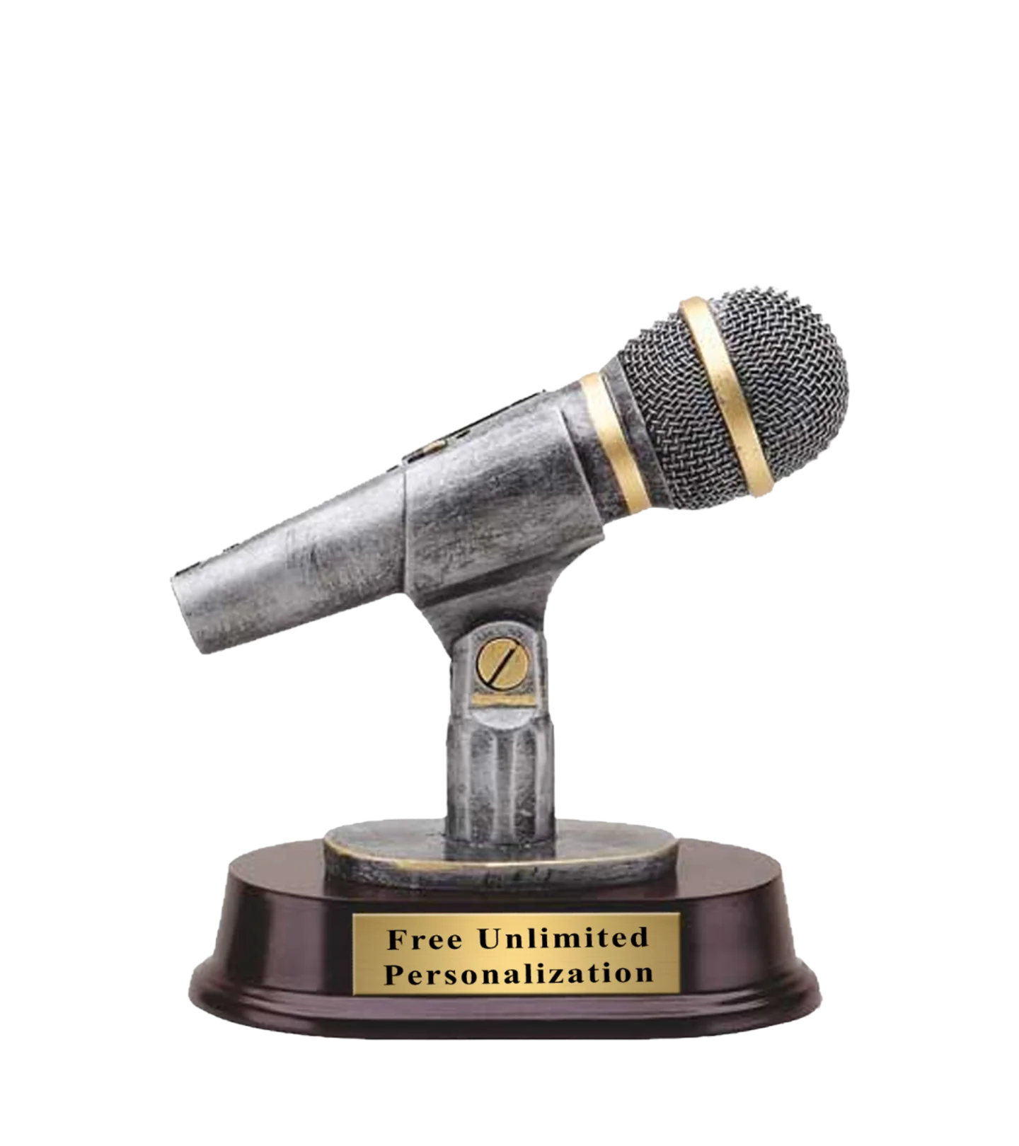 Pewter Finish Microphone Trophy