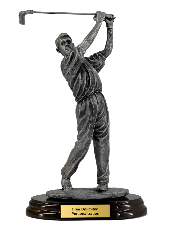 Pewter Iron Shot Golf Trophy