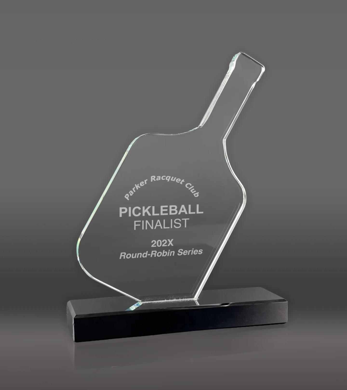 Pickleball Paddle Crystal Award