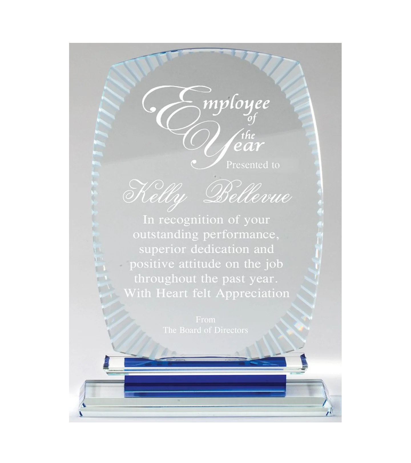 Rectangle Etched Crystal