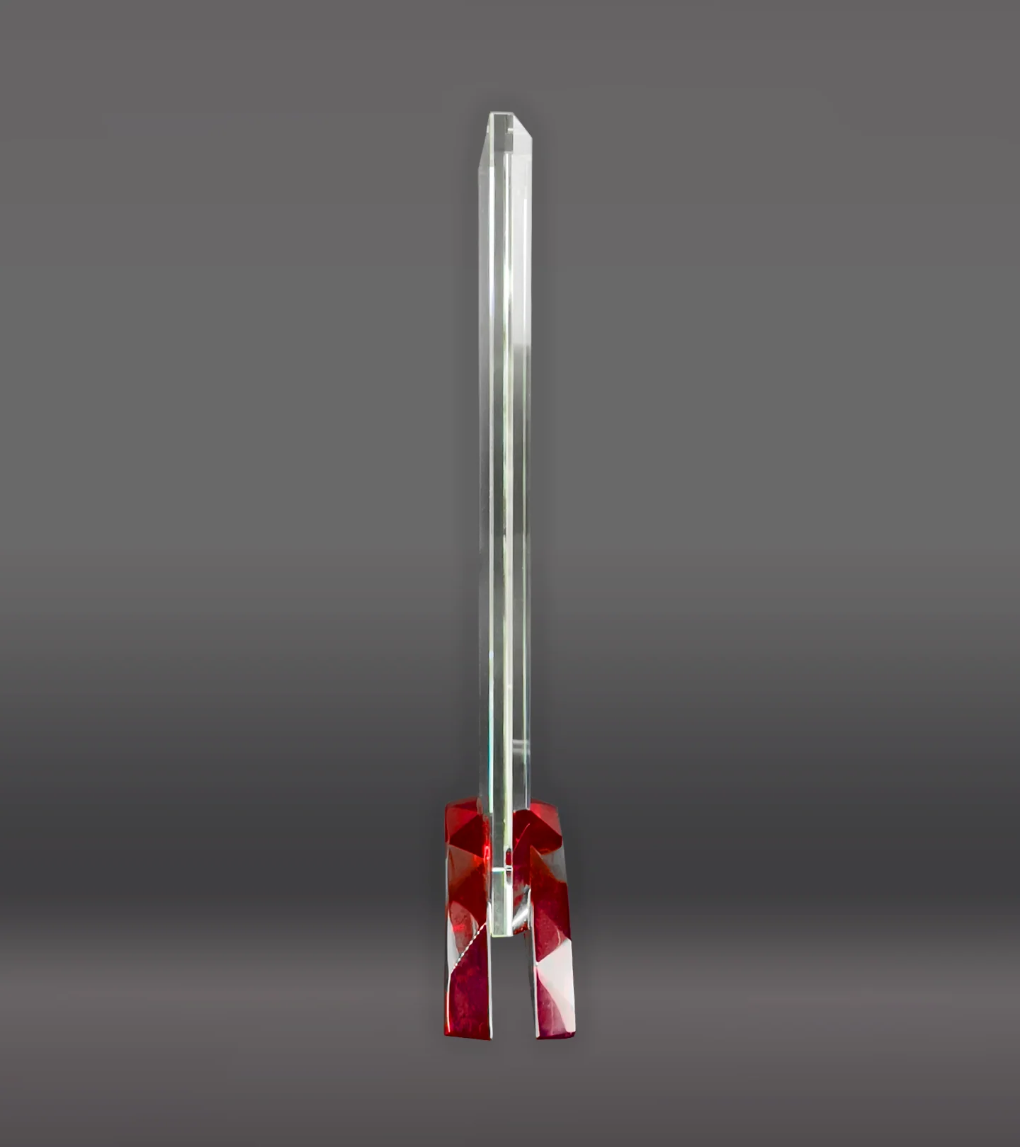 Rectangle Glass With Red Base - Image 2