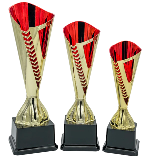 Red and Gold Deco Cup Trophy - Image 2