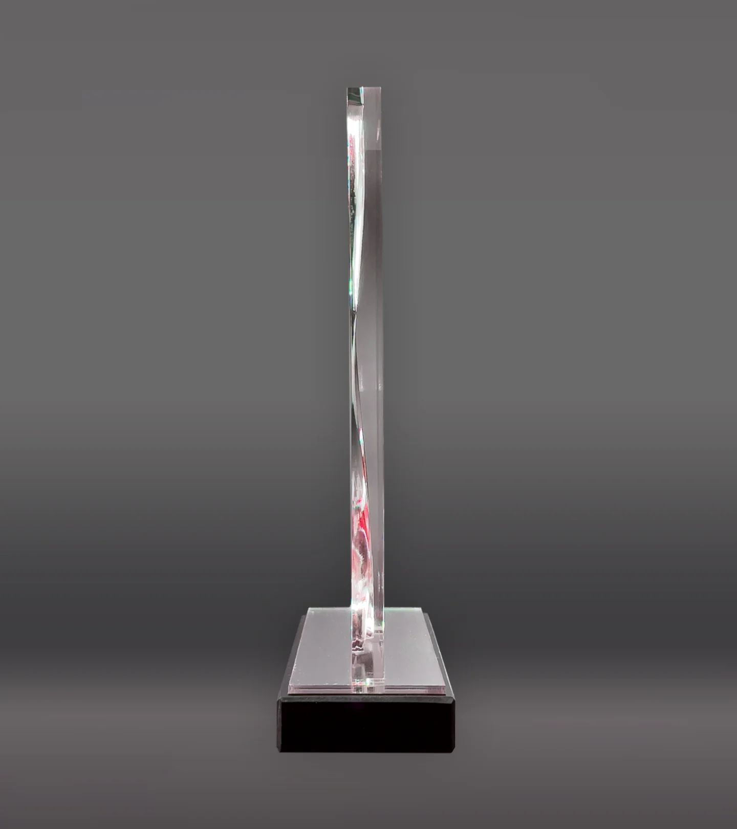 Red Swirl Wave Acrylic Award - Image 3