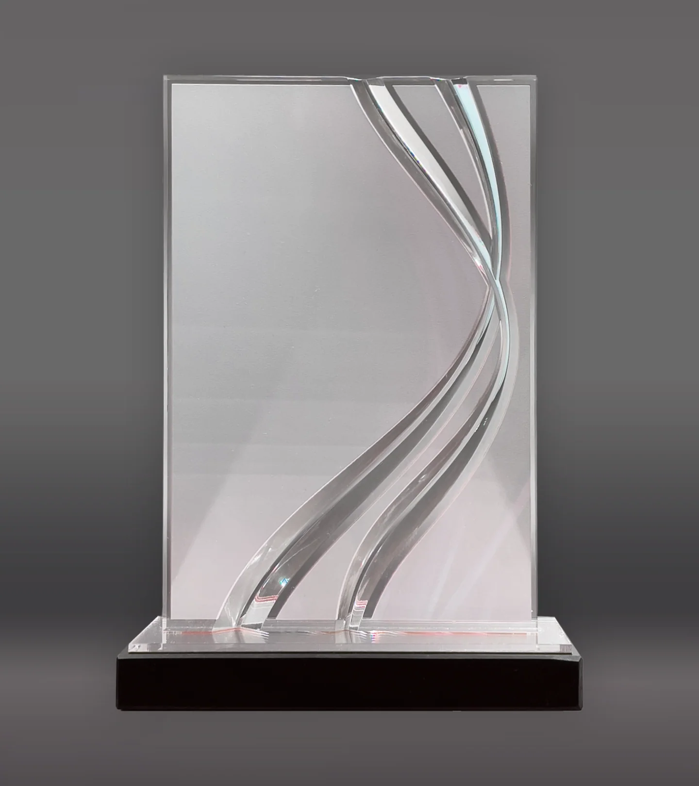Red Swirl Wave Acrylic Award - Image 4