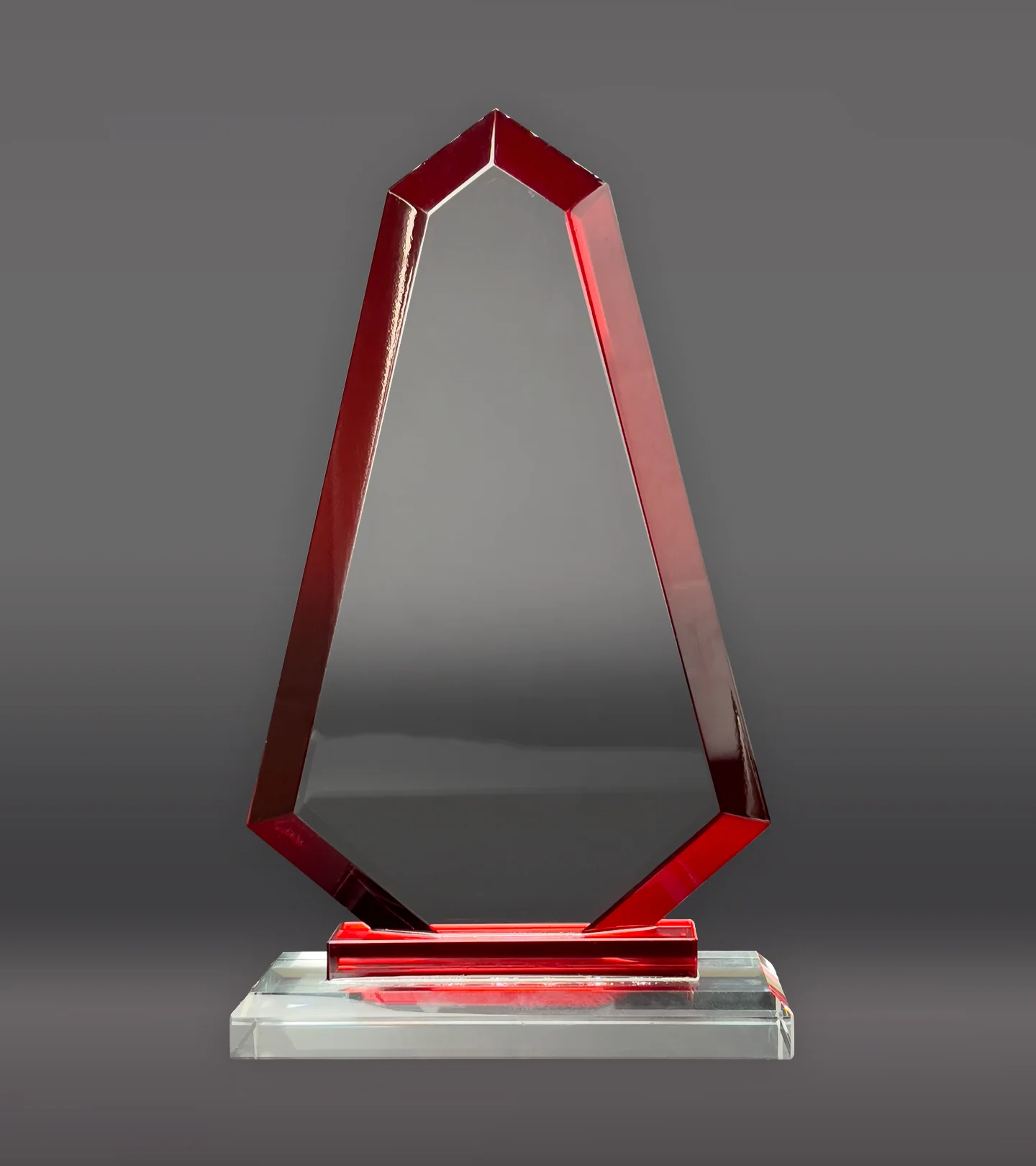 Red Trim Apex Crystal Award - Image 2