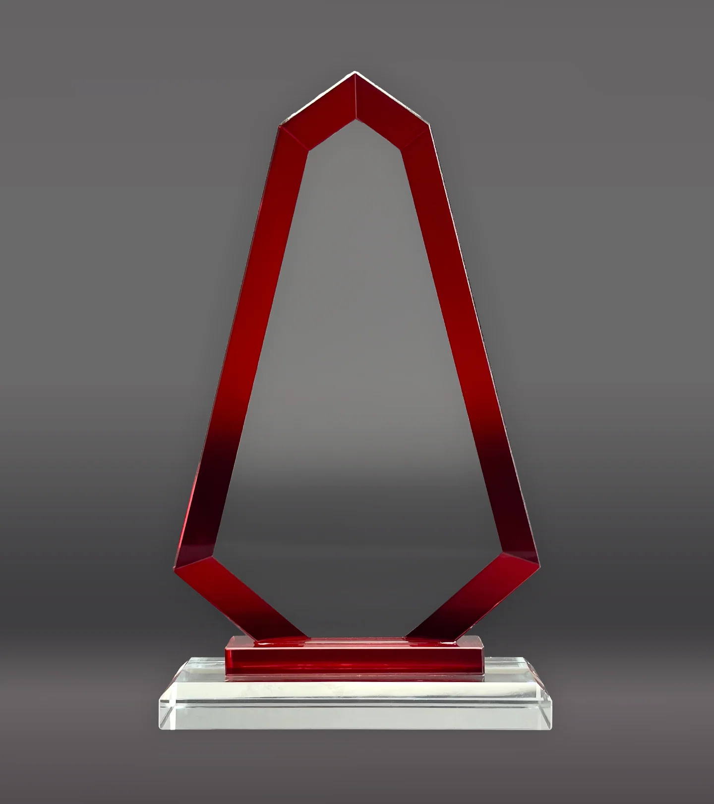 Red Trim Apex Crystal Award - Image 4