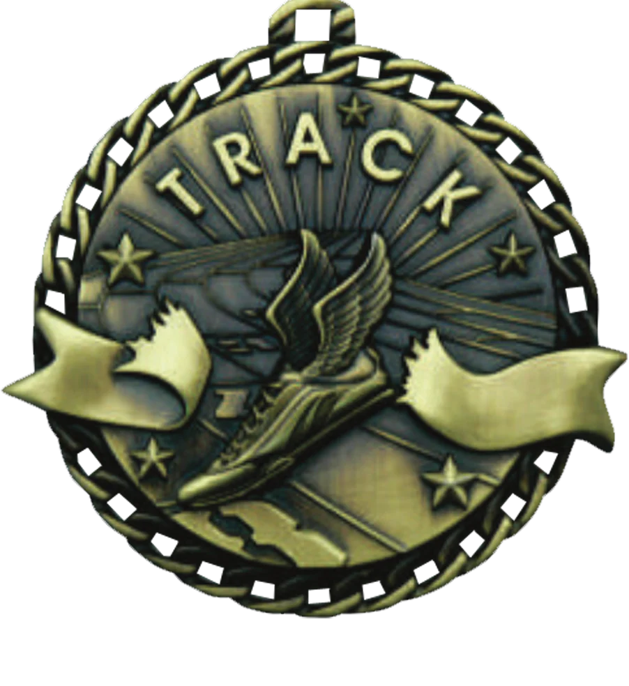 Ribbon Burst Track Medal