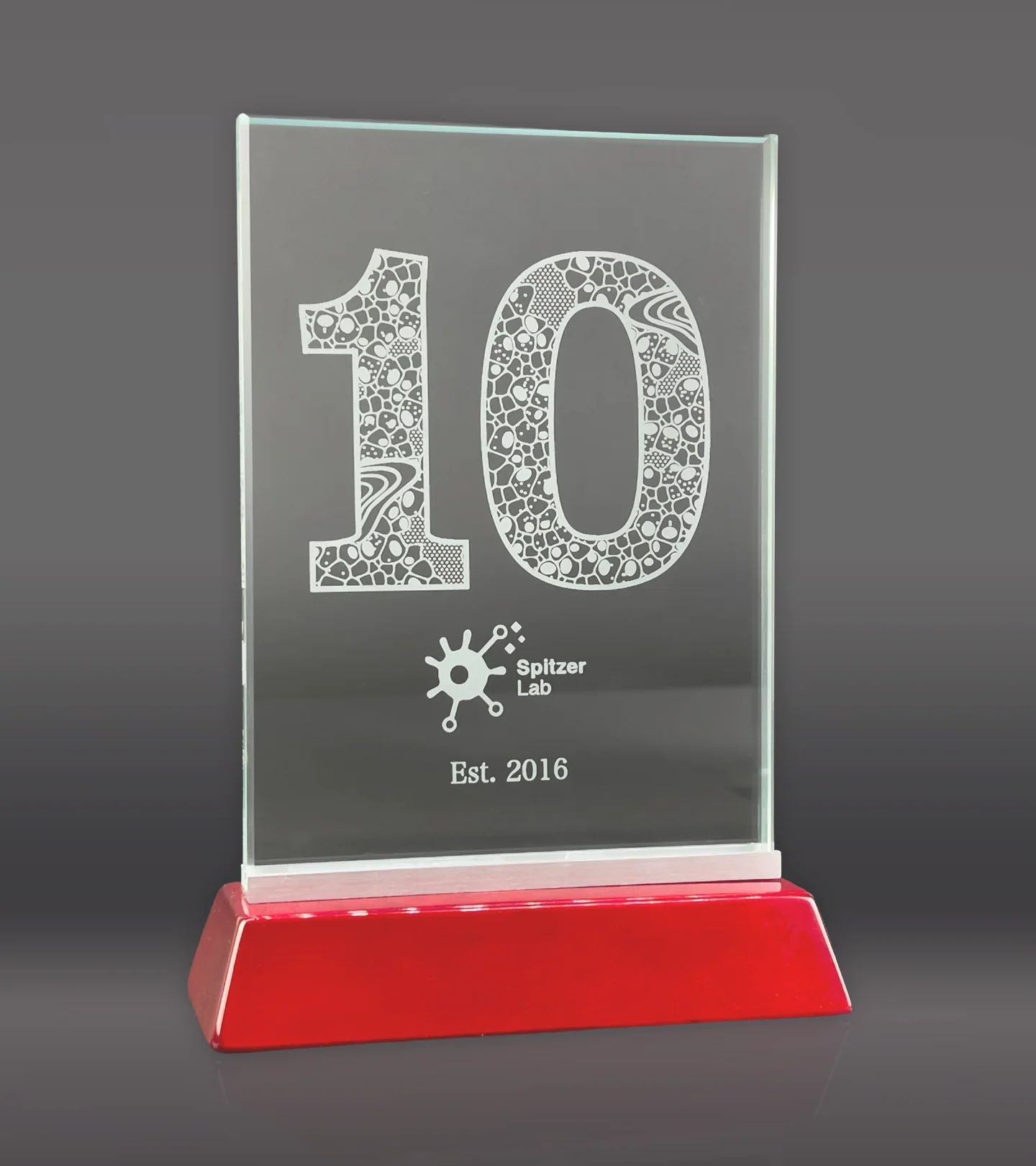 Rosewood Rectangle Crystal Award