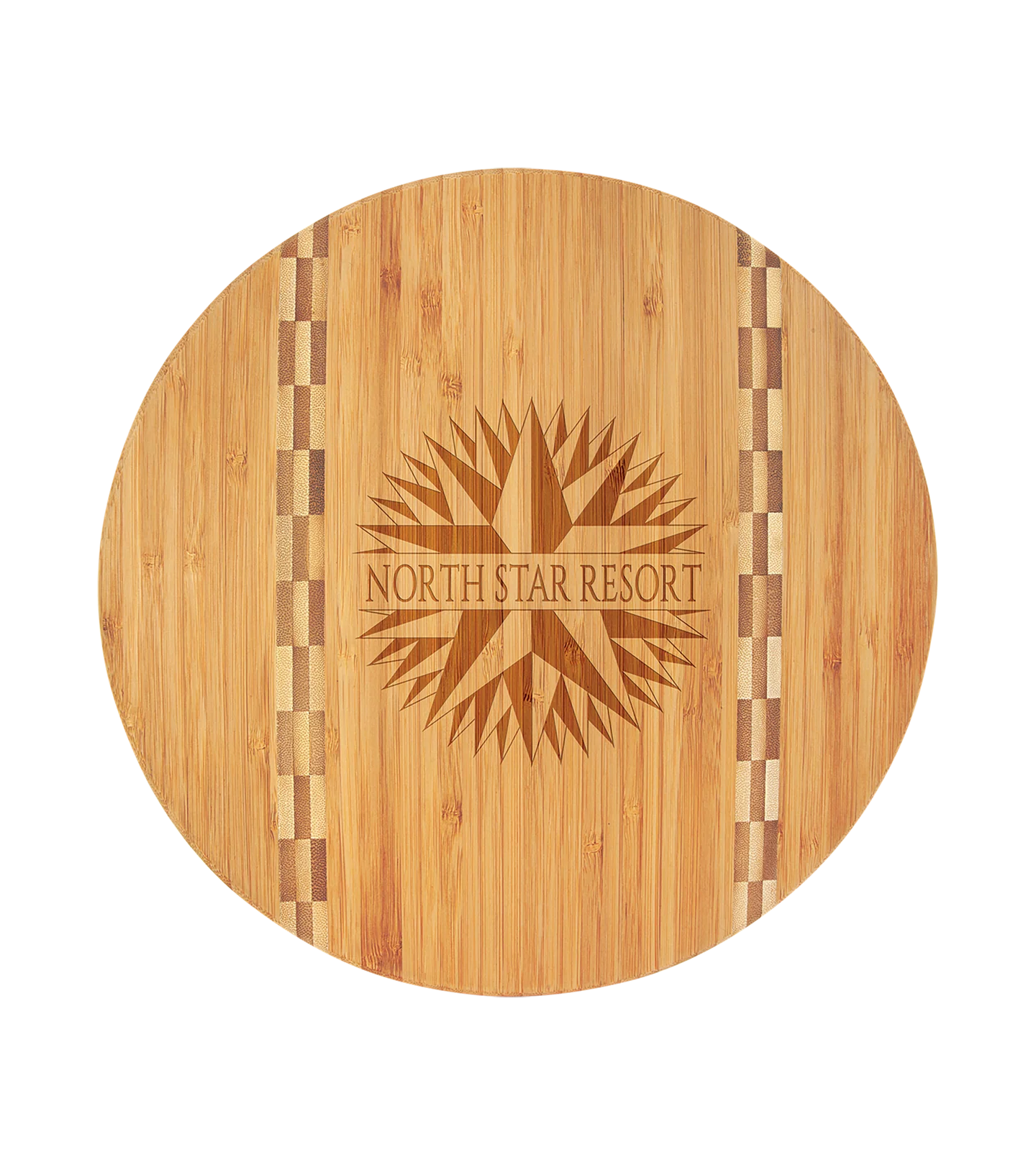 Round Bamboo Engraved Cutting Board - 11.75 inch