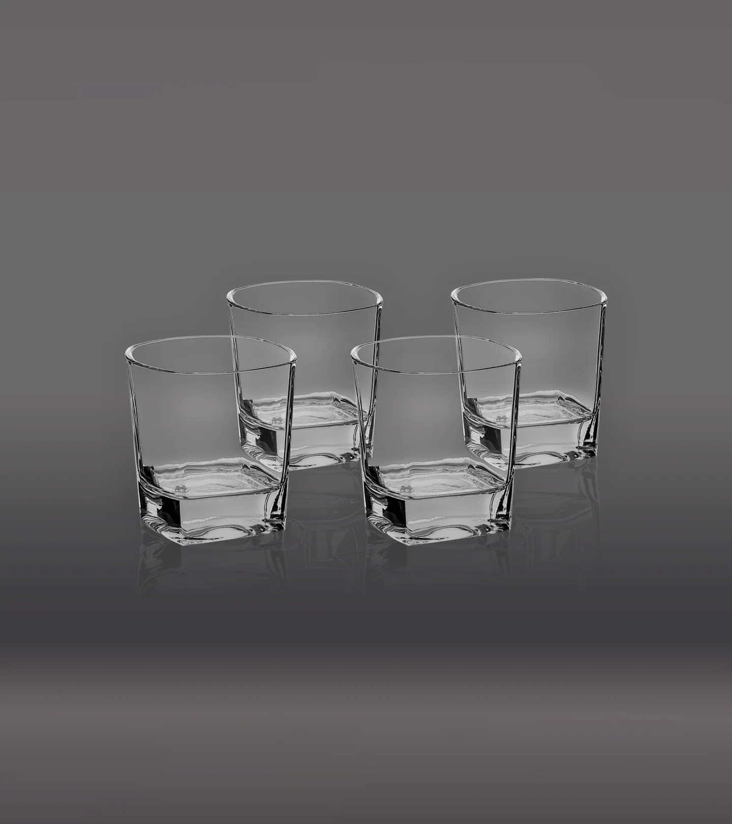 Set of Four 8 oz. Rectangle Rocks Glasses in Gift Box - Image 2