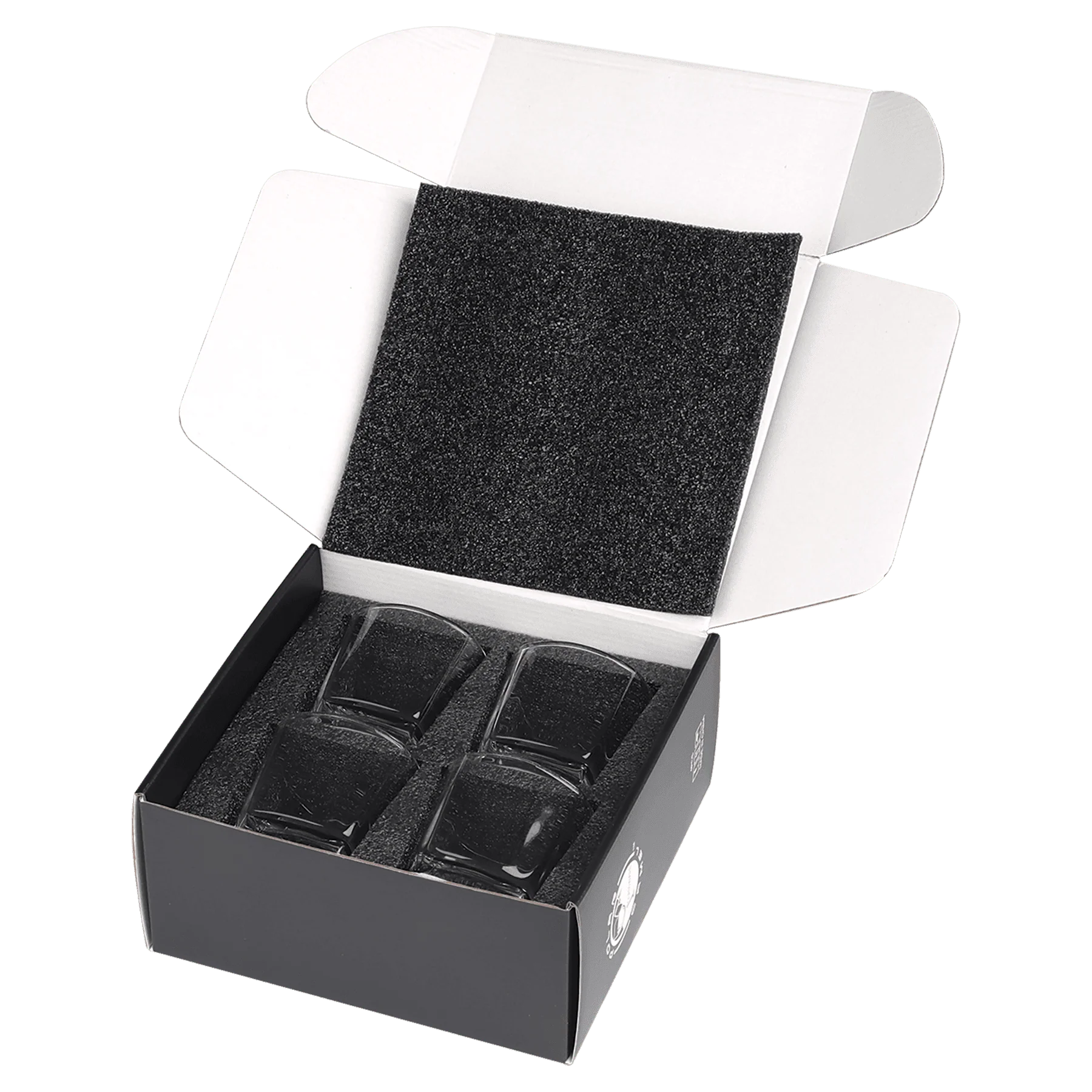 Set of Four 8 oz. Rectangle Rocks Glasses in Gift Box - Image 3