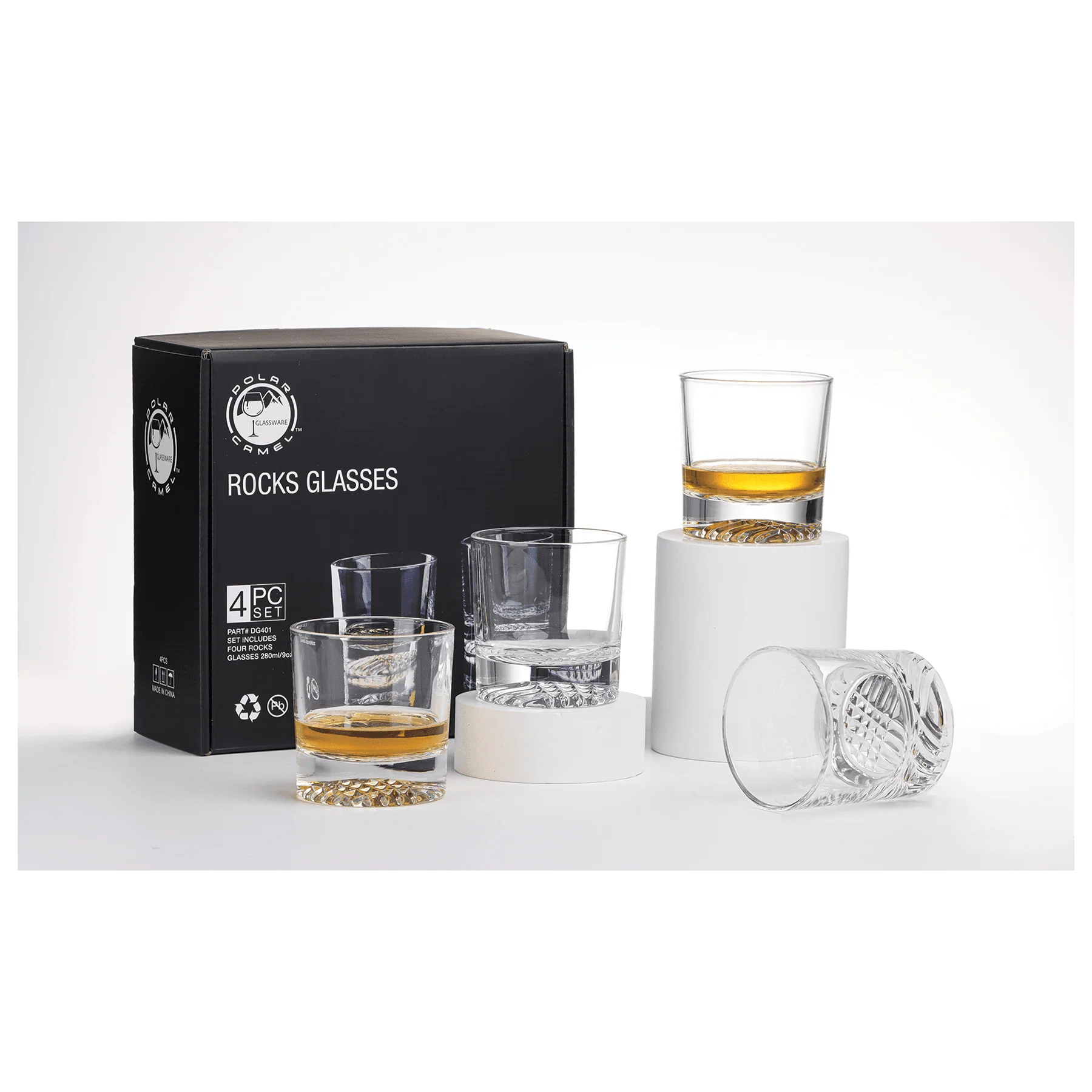 9oz Personalized Round Cocktail Glass Set - 4pcs - Image 4