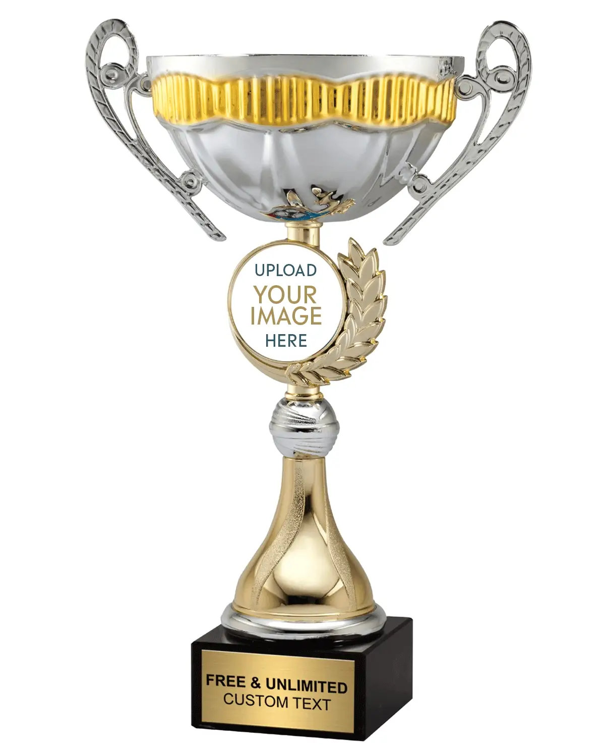 Silver & Gold Victory Wreath Custom Insert Cup