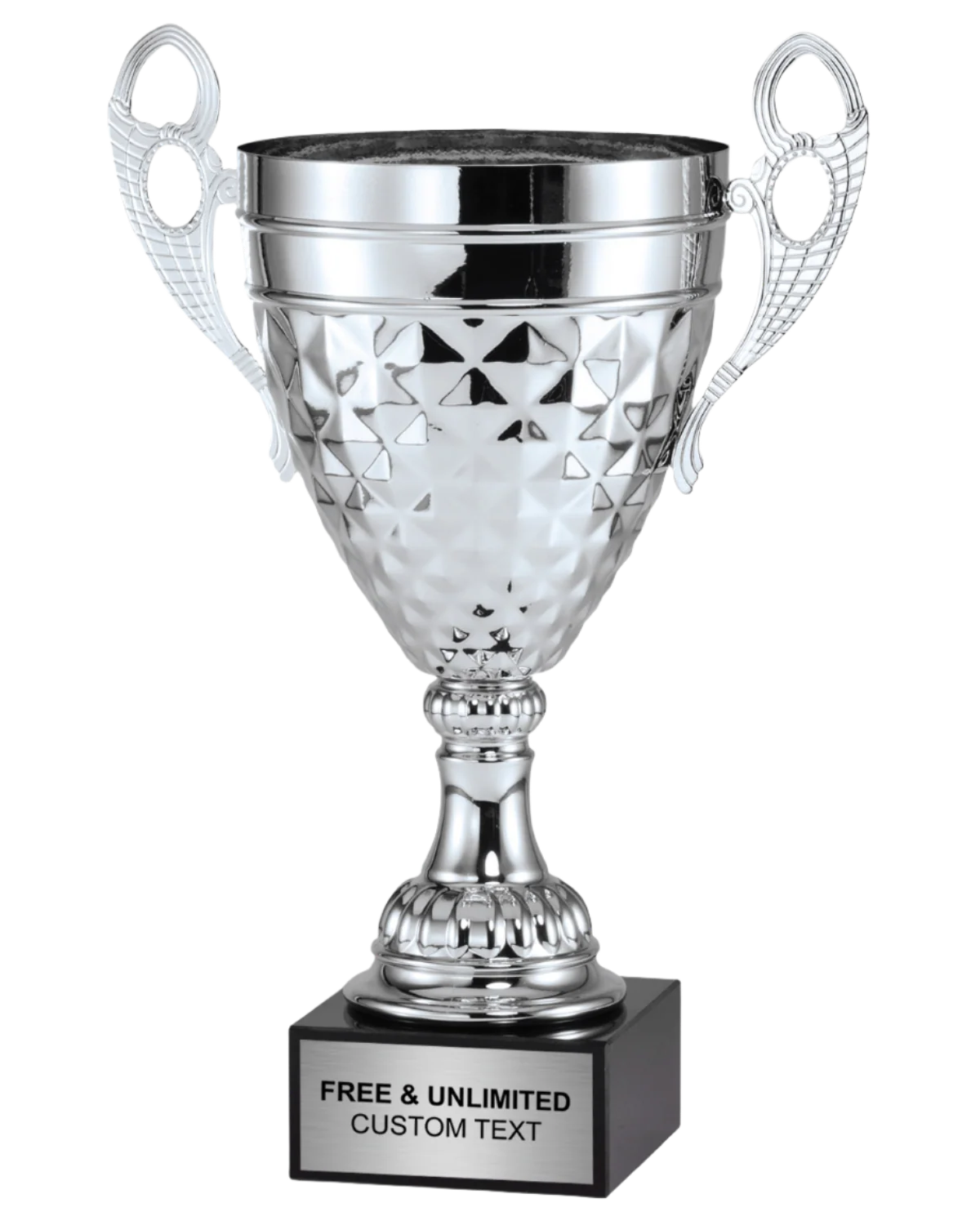 Silver Grid Metal Cup on Marble Base