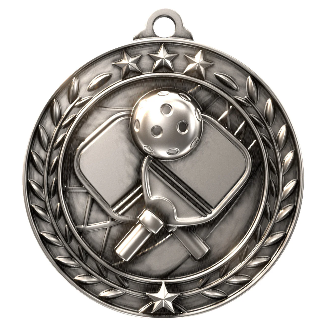 Small Star Wreath Pickleball Medal - Image 2