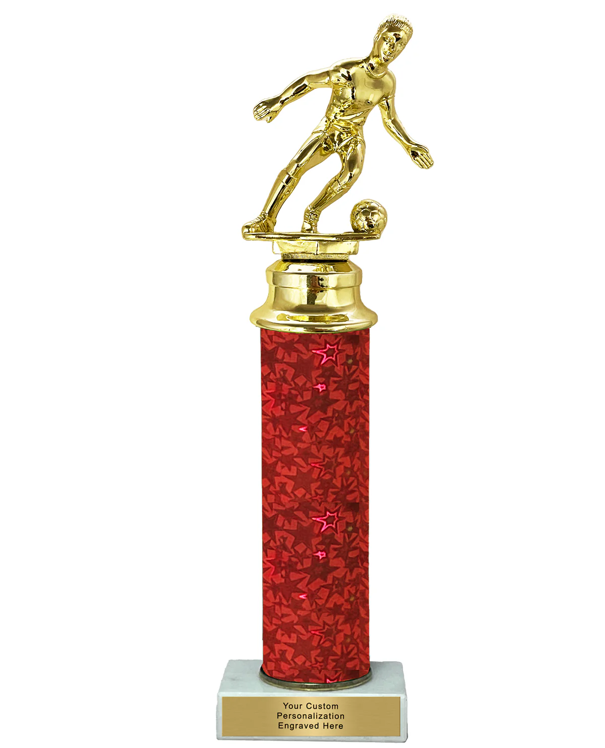 StarBlast Column Female Soccer Trophy - Image 3